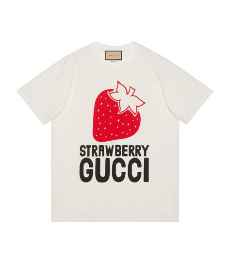 gucci strawberry shirt women's|Gucci T.